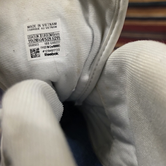 Reebok Allen Iverson Question Mid Blue Toe Basketball Shoes Size 11 1/2 - Picture 15 of 16